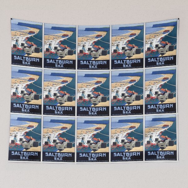 Item preview, Saltburn by the Sea Vintage travel poster designed and sold by KAY Artists.