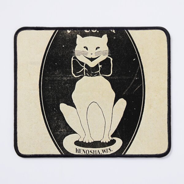 Item preview, Vintage retro advert featuring a white cat designed and sold by colliophoto.