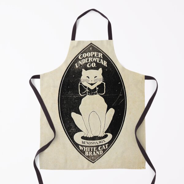 Item preview, Vintage retro advert featuring a white cat designed and sold by colliophoto.