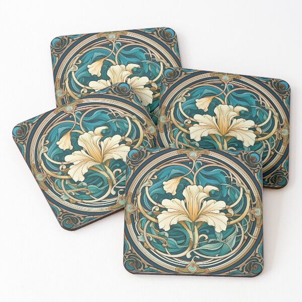 Item preview, Art Nouveau Floral Nature Art Nouveau Plant designed and sold by ArtHouseNiklas.