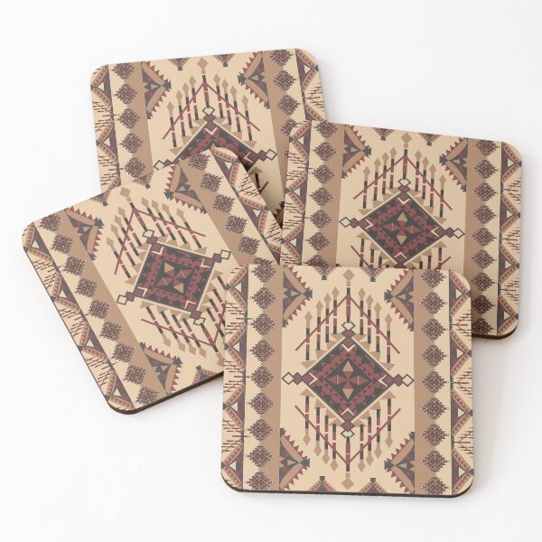 Item preview, ethnic pattern, geometric,on background, red brown,design, tribal fabric, native american,for tiles,and rugs.Vector illustration,seamless. designed and sold by DMTJ.