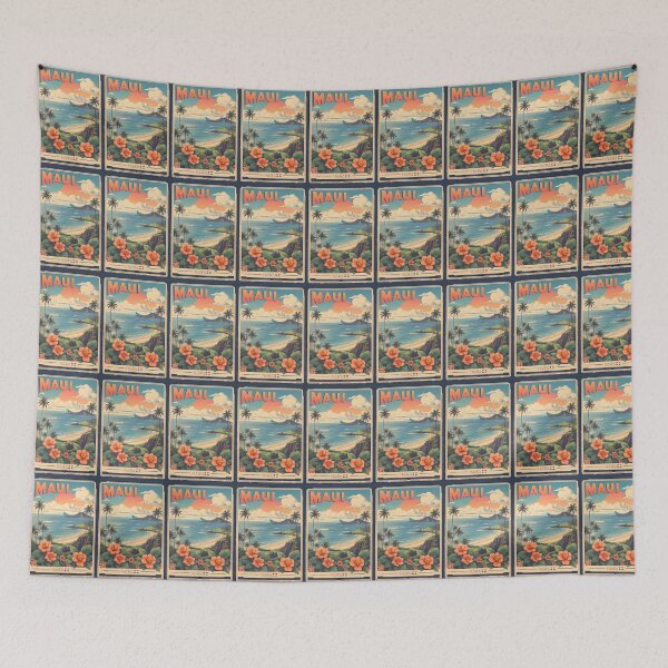 Item preview, Maui Hawaï vintage travel poster designed and sold by KAY Artists.