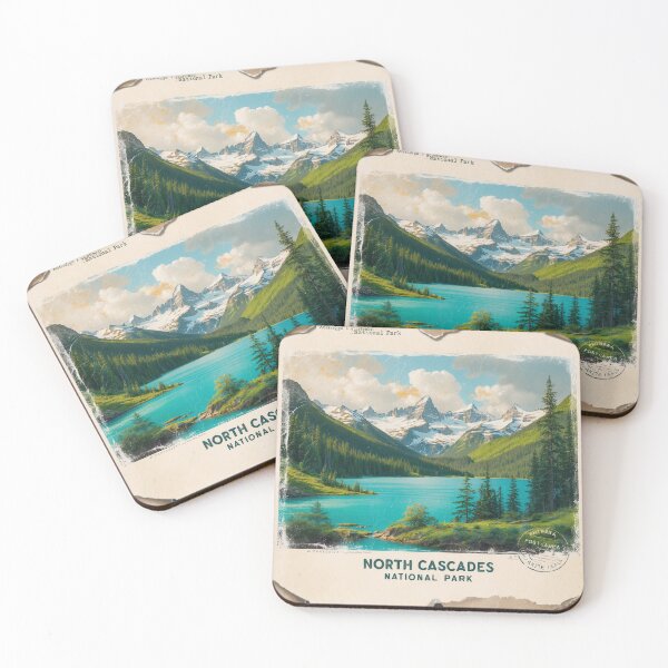 Item preview, North Cascades National Park Postcard Vintage Retro Travel designed and sold by TravelPostcardGems.
