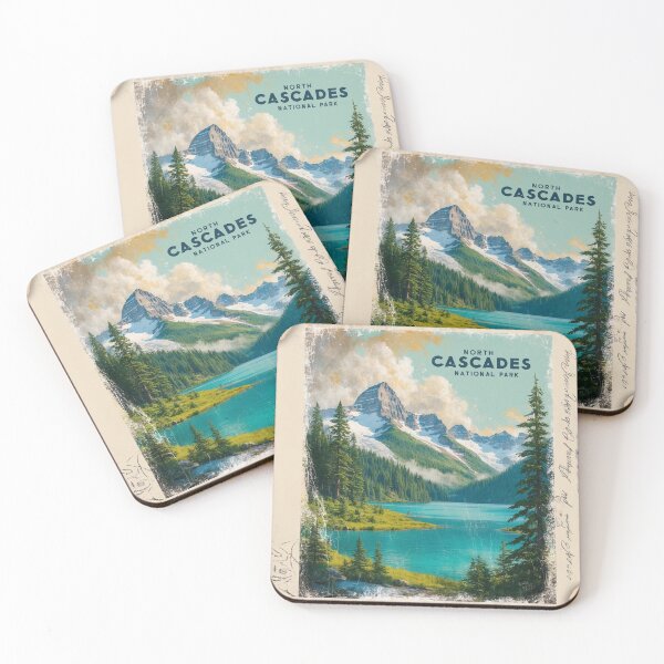 Item preview, North Cascades National Park Postcard Vintage Retro Travel designed and sold by TravelPostcardGems.