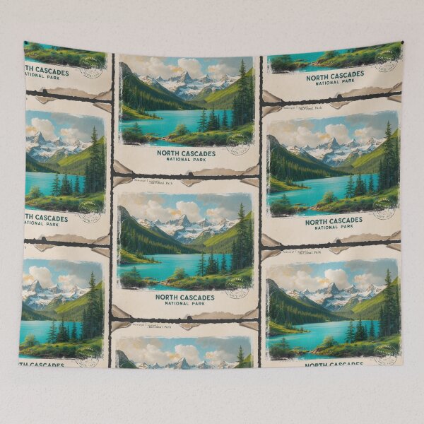 Item preview, North Cascades National Park Postcard Vintage Retro Travel designed and sold by TravelPostcardGems.