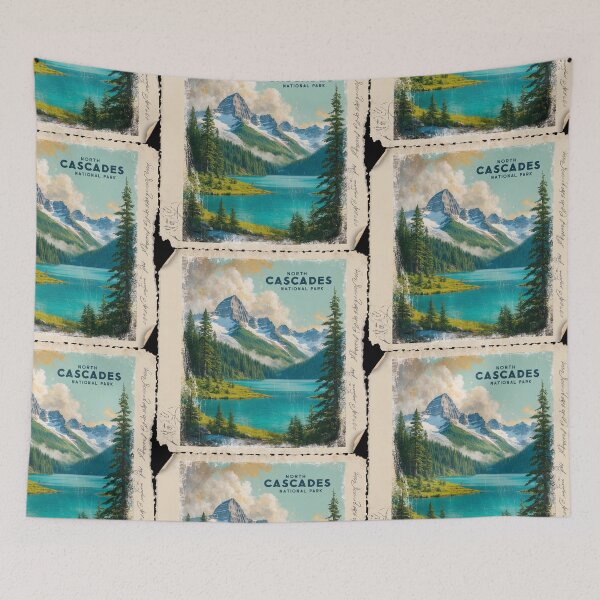 Item preview, North Cascades National Park Postcard Vintage Retro Travel designed and sold by TravelPostcardGems.