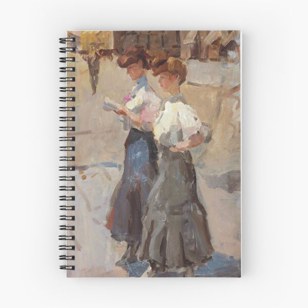 Item preview, Two Modinettes on the Place Vendôme, Paris | female still life street scene portrait oil on canvas painting print | by Isaac Israels designed and sold by Jéanpaul  Ferro.