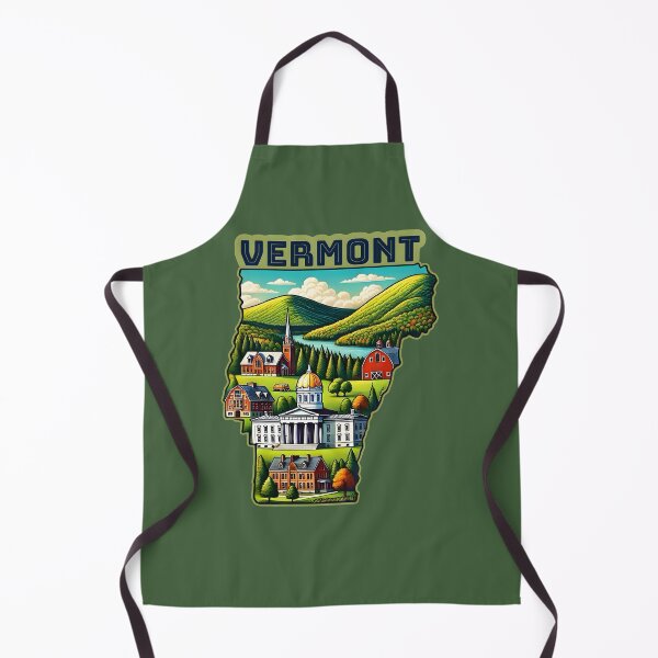 Item preview, Vermont State Map USA Skyline and Landmarks Illustration- travel souvenir art designed and sold by Unitepeople.