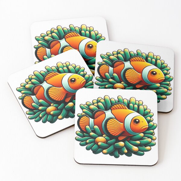 Item preview, Explore the underwater world with a playful clownfish swimming gracefully among soft anemones. designed and sold by KreaDesignOne.