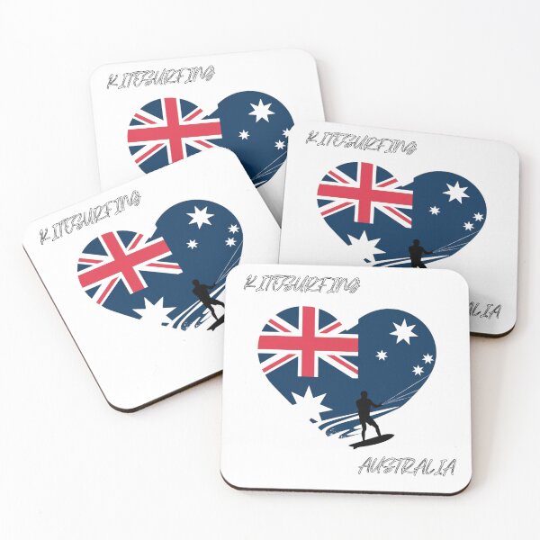 Item preview, Kitesurf design with Australia heart silhouette designed and sold by StyleFused.