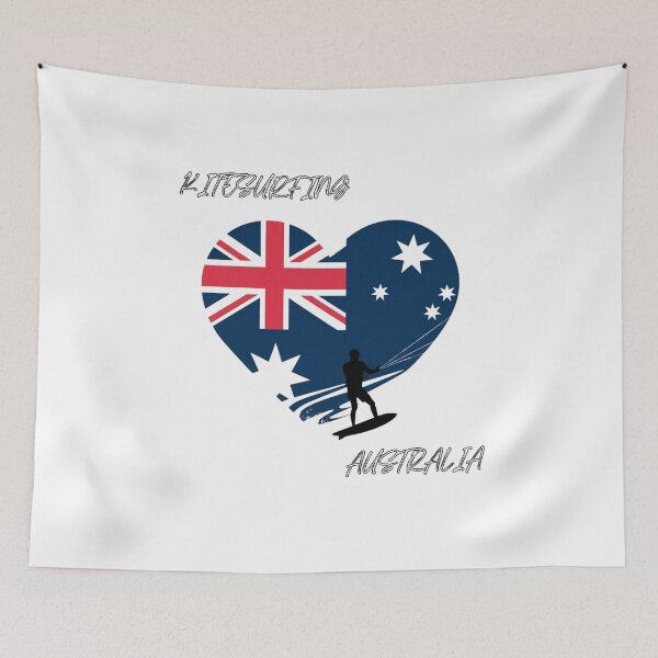 Item preview, Kitesurf design with Australia heart silhouette designed and sold by StyleFused.