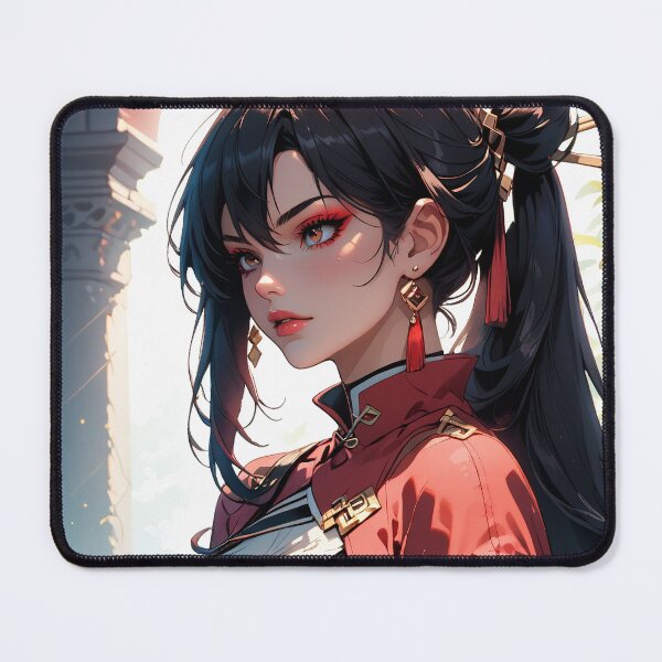Item preview, Anime Girl with Red Eyes Beautiful Artwork designed and sold by WaifuBrowser.
