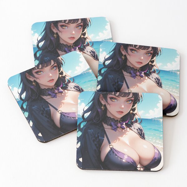 Item preview, Anime Girl with Purple Hair Beautiful Artwork designed and sold by WaifuBrowser.
