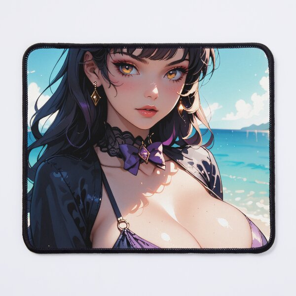Item preview, Anime Girl with Purple Hair Beautiful Artwork designed and sold by WaifuBrowser.