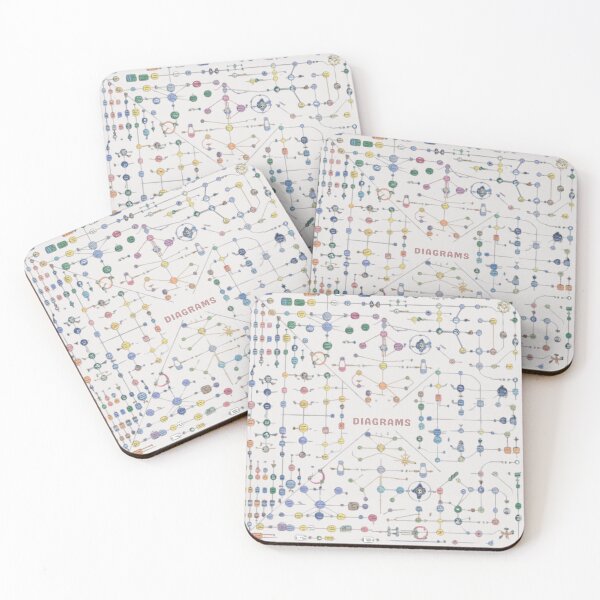 Item preview, Scientific pattern design formed with doodles of diagrams designed and sold by StyleFused.