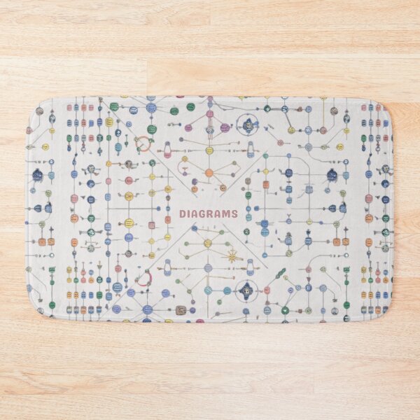 Item preview, Scientific pattern design formed with doodles of diagrams designed and sold by StyleFused.