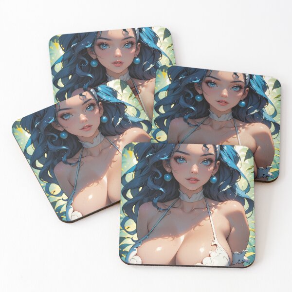 Item preview, Anime Furry Cat Girl with Blue Hair designed and sold by WaifuBrowser.