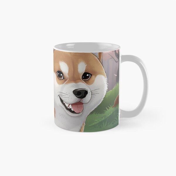 Aperçu de l'œuvre Dessin animé Shiba dans la forêt de Sakura créée et vendue par R3FDesign.