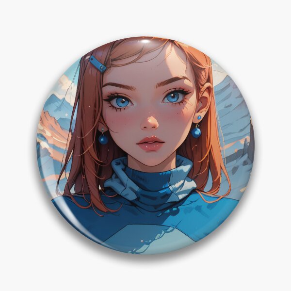 Item preview, Anime Redhead on Icy Landscape designed and sold by WaifuBrowser.