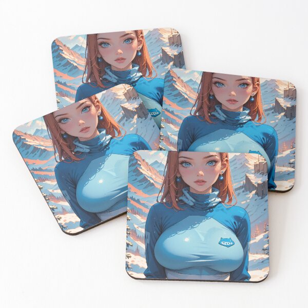 Item preview, Anime Redhead on Icy Landscape designed and sold by WaifuBrowser.