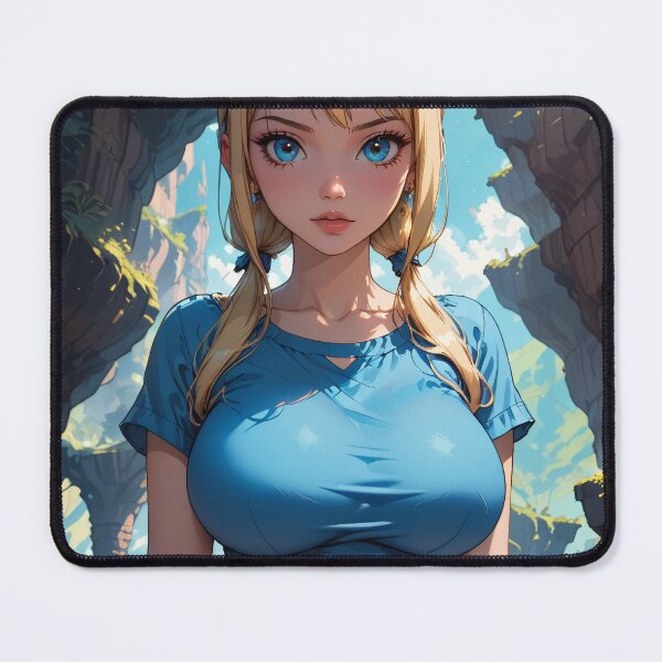 Item preview, Anime Traveler Girl with Blonde Ponytails designed and sold by WaifuBrowser.