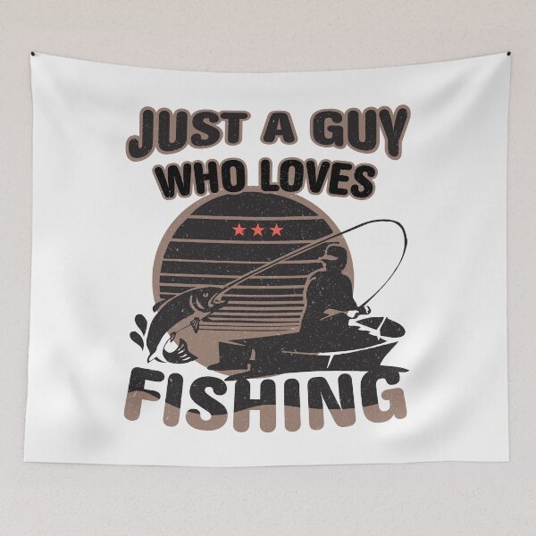 Item preview,  JUST A GUY WHO LOVES FISHING VINTAGE designed and sold by Arihanedesigner.