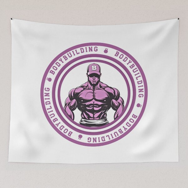 Item preview, Bodybuilding, violet and white logo effect graphics designed and sold by silent-violin.