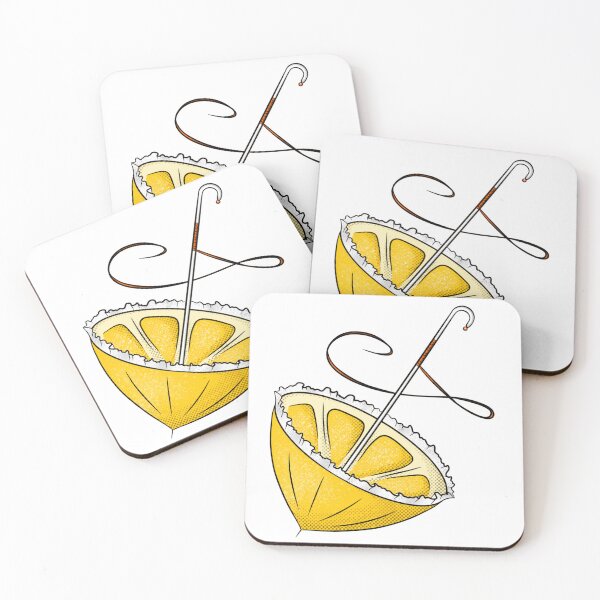 Item preview, Lemon surreal umbrella waiting for the rain designed and sold by RozhmarisArt.