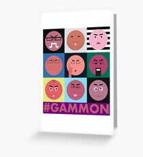 #GAMMON - HASCHTAG GAMMON - WALL OF GAMMON Grußkarte
