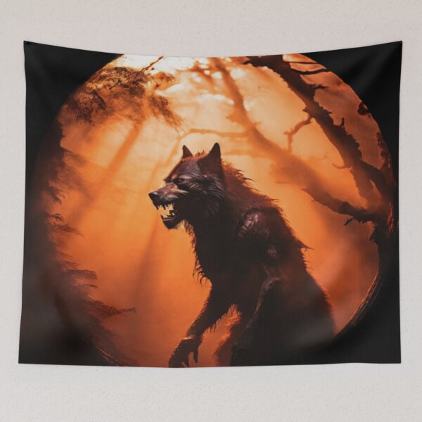 Item preview, Spooky Werewolf Artwork designed and sold by Planetporridge.