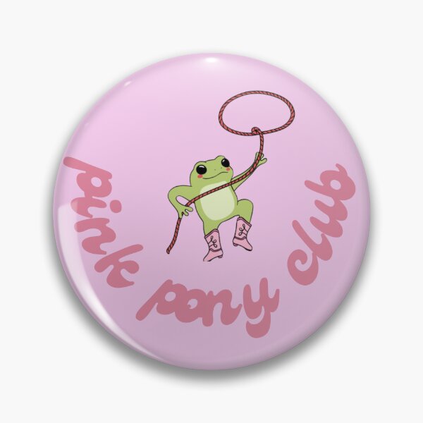 Artikelvorschau, Rosa Ponyfrosch entworfen und verkauft von ReeReeDesigns.