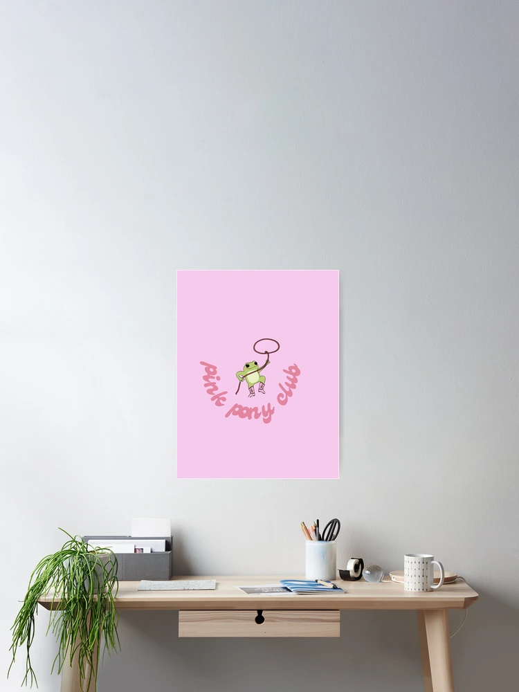 Thumbnail 2 of 3, Poster, Pink Pony Frog designed and sold by ReeReeDesigns.