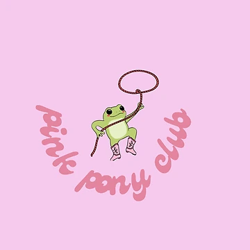 Artwork thumbnail, Pink Pony Frog by ReeReeDesigns