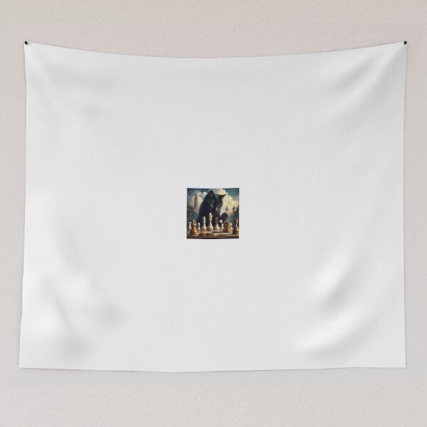 Item preview, Black Cat Playing Chess in the City designed and sold by boomfire153.