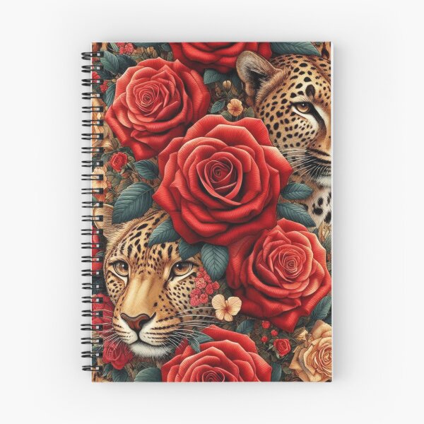 Item preview, Leopard and Red roses floral animal print designed and sold by Neeshki.