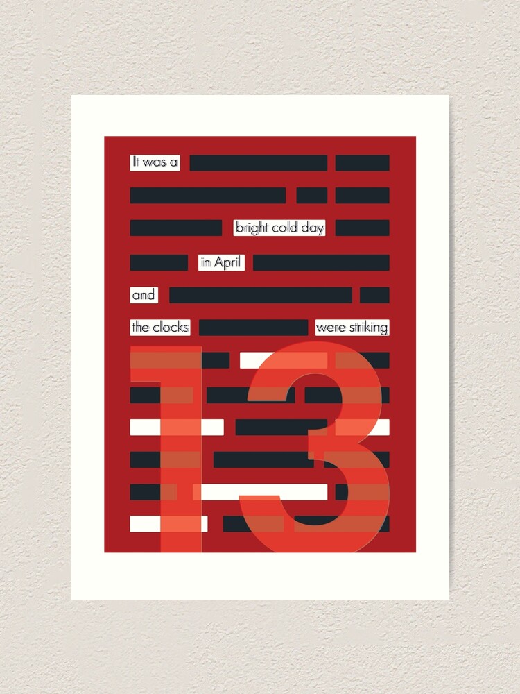 "1984 It was a bright cold day in april when the clocks were stricking