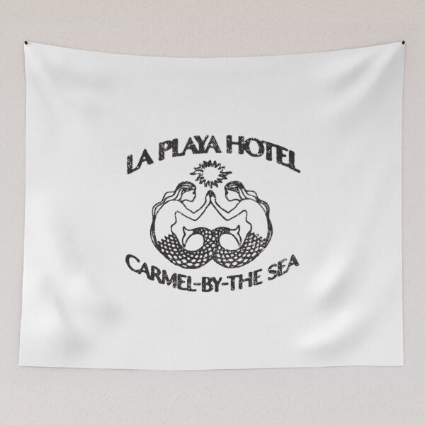 Item preview, 1980s La Playa Hotel - Steve Jobs - black print - worn, aged print  designed and sold by retropetrol.