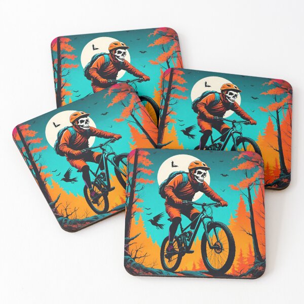 Item preview, Spooky MTB Ride: Halloween Animals on the Trails designed and sold by GrizzlyCollective.