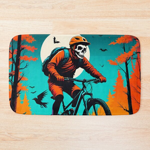 Item preview, Spooky MTB Ride: Halloween Animals on the Trails designed and sold by GrizzlyCollective.