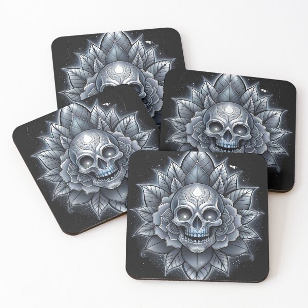 Item preview, Intricate Skull Flower Design Artistry Darkness Beauty Patterns Cosmic designed and sold by Rostislav Bouda.