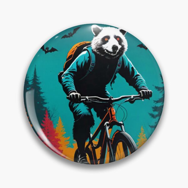 Item preview, Spooky MTB Riding Animals in a Dark and Eerie Halloween Forest designed and sold by GrizzlyCollective.