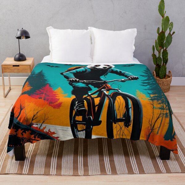 Item preview, Spooky MTB Riding Animals in a Dark and Eerie Halloween Forest designed and sold by GrizzlyCollective.