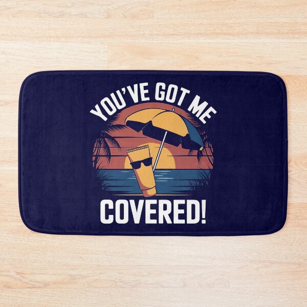 Item preview, Retro "You've Got Me Covered" Sunscreen Summer Beach Design designed and sold by waterloop.
