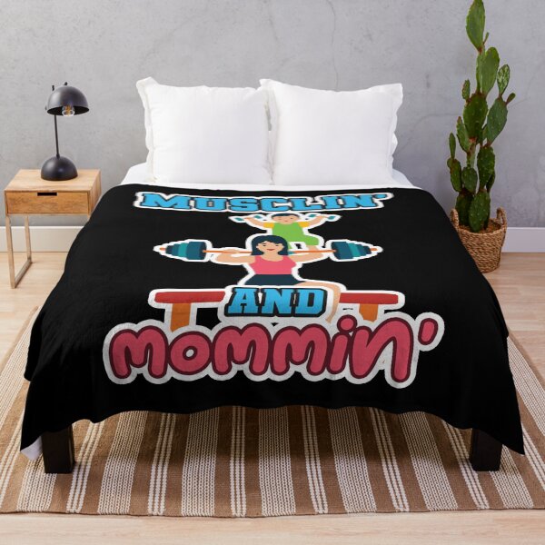 Item preview, Musclin' and Mommin' | Funny Fitness Mom Design designed and sold by SleekVisuals.