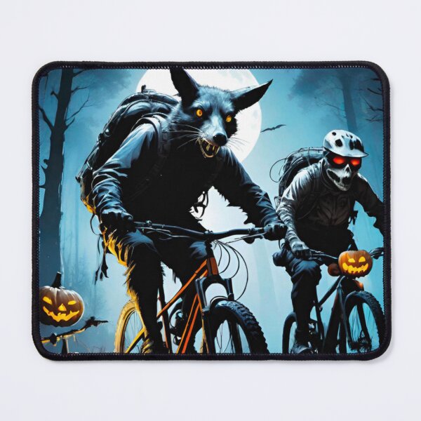 Item preview, Haunted Forest MTB Adventure with Halloween Animals designed and sold by GrizzlyCollective.