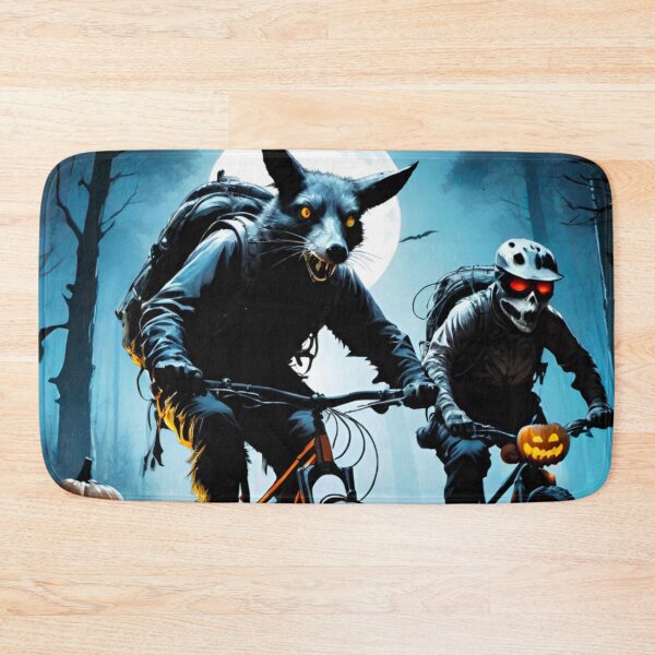 Item preview, Haunted Forest MTB Adventure with Halloween Animals designed and sold by GrizzlyCollective.
