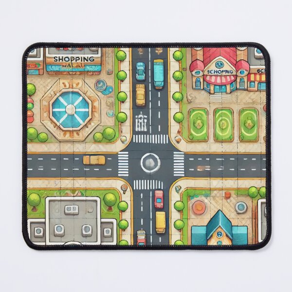 Item preview, Colorful Mini City Map Illustration – Cartoon Town Design designed and sold by Toncouponshop.