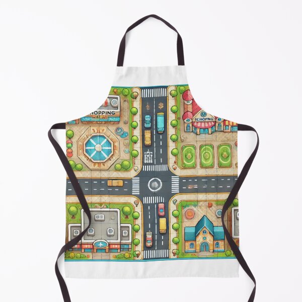 Item preview, Colorful Mini City Map Illustration – Cartoon Town Design designed and sold by Toncouponshop.