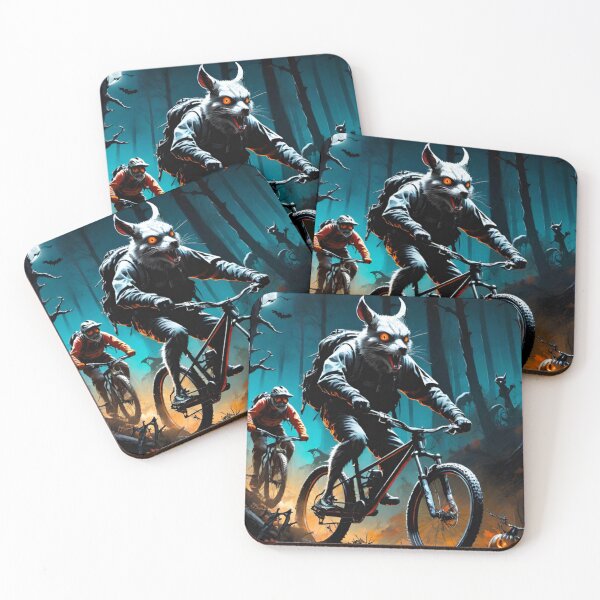 Item preview, Spooky Halloween Night MTB Ride with Animal Riders designed and sold by GrizzlyCollective.