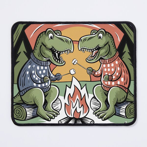 Item preview, Funny T-rex Dinosaurs Roasting Marshmallows Camping designed and sold by Nature's Fancy.
